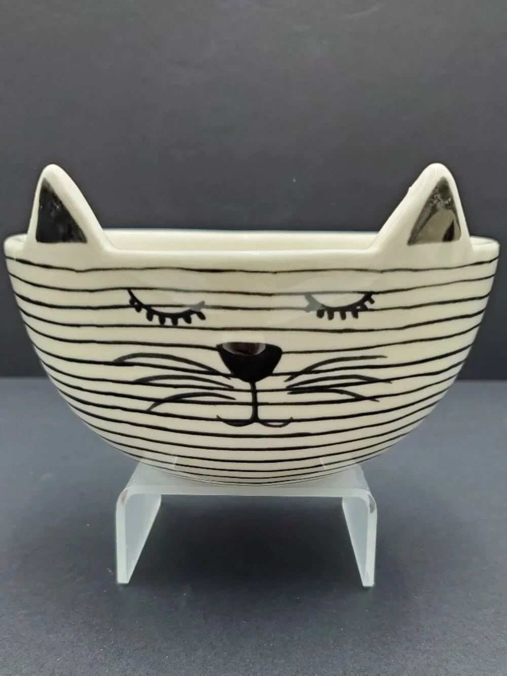 Tabletops Gallery Cat Face Soup Bowls Striped Sleeping Kitten Cereal Bowls